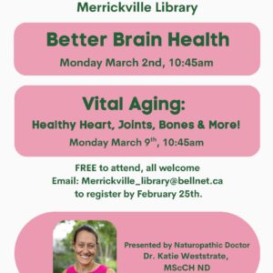 poster for Healthy Aging talks