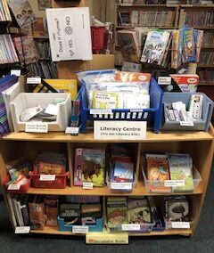 display of literacy kit materials