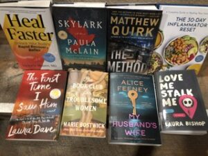 photo of new books -- see text for titles