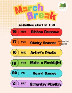 March Break schedule