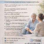 poster for caregiver information session