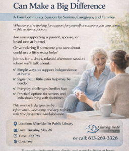 poster for caregiver information session