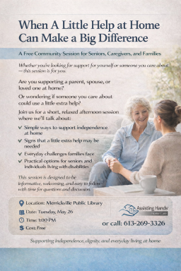 poster for caregiver information session