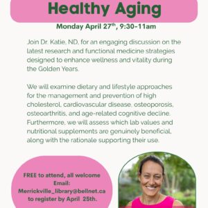 information about Healthy Aging talk on April 27
