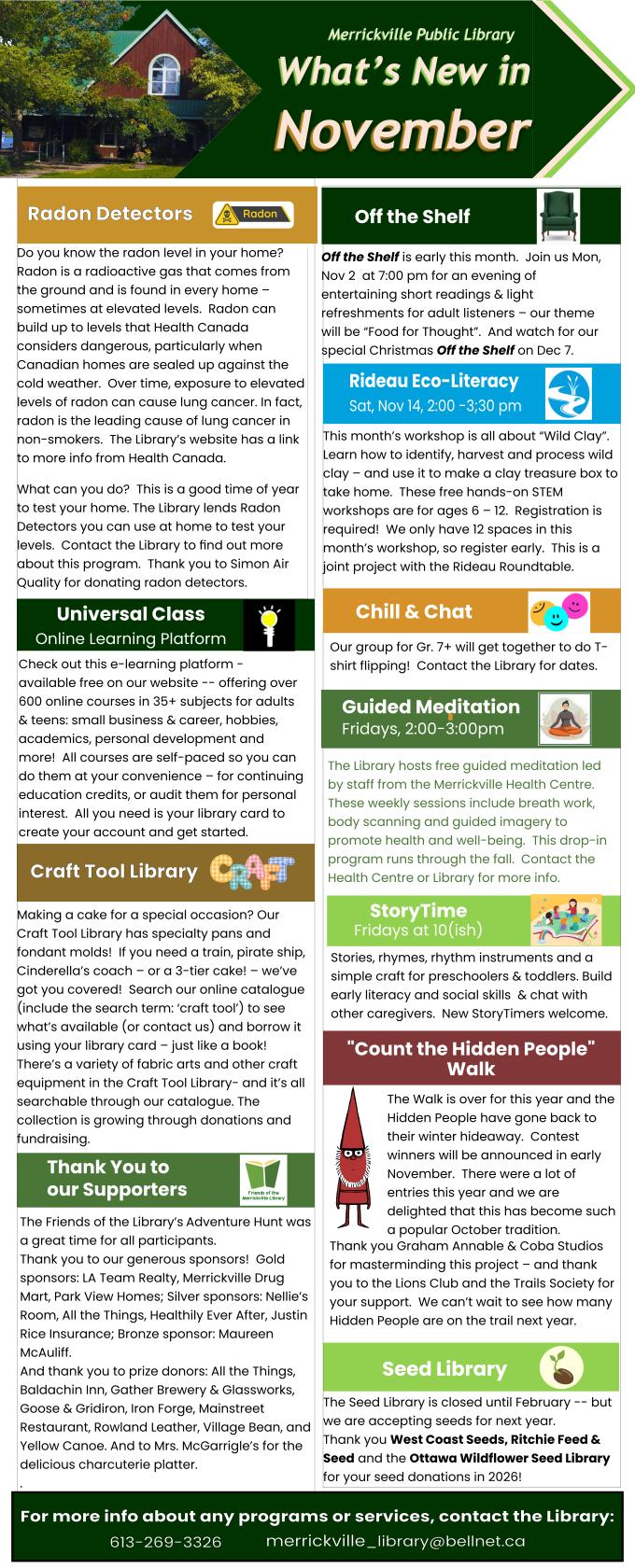 news for November - see pdf